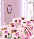 Valtellina Charming Peach Double Bed Sheet With Two Pillow Covers