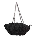 Bolso Ravishing Black Corsage & Bead Clutch