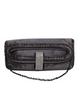 Bolso Elegant Dark Grey Croc Print Edge Clutch