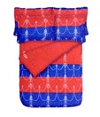 Bombay Dyeing Red & Blue Double Bedding Set-4 pcs