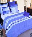 Bombay Dyeing Urban Living Blue Double Bed Sheet Set-5 pcs