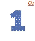 Party Bounty First Birthday Blue Moulded Candle