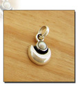 Designer Silver Inc. Elegant Pearl Moon Pendant