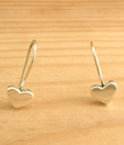 Designer Silver Stunning Heart Shaped Silver Earrings