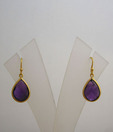 Designer Silver Amethyst Studded Sterling Silver Earrings