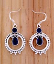Designer Silver Round Drop Exquisite Hanging Earrings