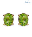 Johareez Oval Shaped Genuine Peridot Studs