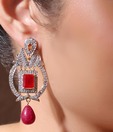 Iris Jewels Exuberant Red Earrings