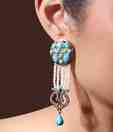 Iris Jewels Lurid Blue Earrings
