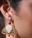 Iris Jewels Artistic Red Earrings