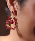 Iris Jewels Lush Red Earrings