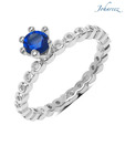 Johareez Dainty Blue Cubic Zirconia Ring