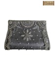 Moksh Silver Bead Crystal Clutch