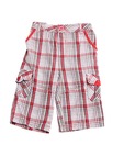 Nauti Nati Bright Red-Black Checkered Capri For Kids