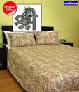 meSleep Comfy n Lustrous Double Bed Sheet Set With a Freebie