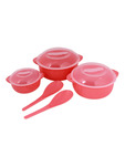 Claro Pink Microwave Safe Serving Bowl Set-5pcs