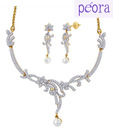 Peora Dangling Style Necklace Set