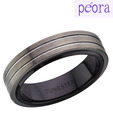 Peora Grey Tungsten Ring