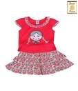 Sweet Potato Girls Red T-shirt & Skirt set For Kids