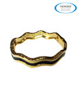 Vendee Spiral Golden Black Bangle
