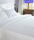 meSleep White Cotton Double Bed Sheet