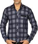 Deswe Barry - Navy Blue Check Shirt