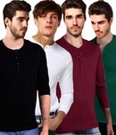 Loveusale Black-White-Green-Red Pack of 4 T Shirts