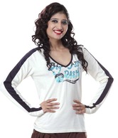 Puma Sober White-Black Printed T-Shirt
