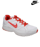 Nike Diffusion White & Orange Running Shoes