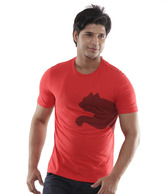 Puma Vibrant Red Spotted Cat Men's T-Shirt
