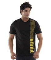 Puma Black & Yellow Men's Tech T-Shirt