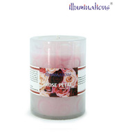 Illuminations Pink Glass Candle