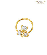Avsar Designer Gold & Diamond Nosering