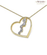 Avsar Gold & Diamond Sweetheart Pendant