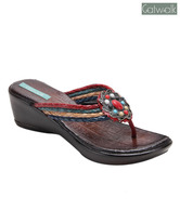 Catwalk Brown Stone Heel Sandals