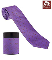 Espana Lilac & Brown Polka Dot Necktie