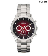 Fossil Maroon Dial Watch