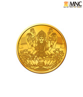 MNC 1 Gm 24kt  Goddess Laxmi Gold Coin With 999 Fineness