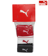 Puma Women's 3 Pair Socks Set  (White/Black/Red)