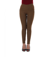 Fort Collins Coffee Brown Cotton-Lycra Jeggings