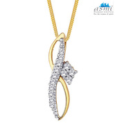 Asmi Radiant Diamond & Gold Pendant