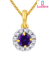 Lucera Pristine CZ Studded Silver Pendant
