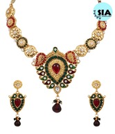 Sia Paisley Design Traditional Rasrawa Necklace Set