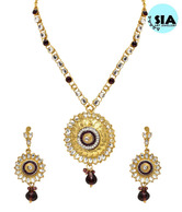 Sia Magnificent Round Traditional Rasrawa Pendant Set