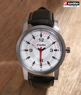 Lotto White Dial-Black Strap Watch