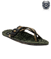 Roony Gusto Green & Black Slippers