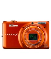 Nikon Coolpix S6500 16MP Point & Shoot Digital Camera (Orange)