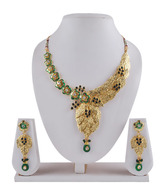 Adhira Gorgeous Golden Plated Necklace Set