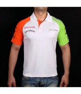 Reebok White Race Polo T-Shirt
