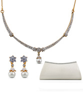 Oleva Alluring Necklace Set & Clutch Bag Combo